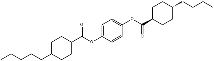 [反式(反式)]-4-丁基-环己烷羧酸 4-[[(4-戊基环己基)羰基]氧基]苯基酯结构式