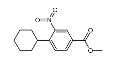 4-cyclohexyl-3-nitrobenzoic acid methyl ester结构式