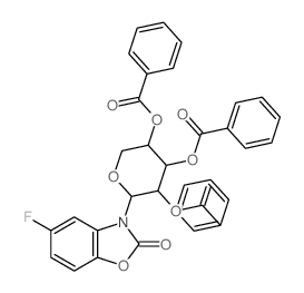 2-Benzoxazolinone,5-fluoro-3-b-D-ribopyranosyl-,2',3',4'-tribenzoate (8CI)结构式