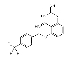 5-[[4-(trifluoromethyl)phenyl]methoxy]quinazoline-2,4-diamine Structure