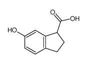 6-hydroxy-2,3-dihydro-1H-indene-1-carboxylic acid Structure