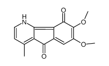 7,8-dimethoxy-4-methyl-1H-indeno[3,2-b]pyridine-5,9-dione结构式