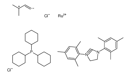 二氯[1,3-双(2,4,6-三甲基苯基)-2-咪唑烷亚基](3-甲基-2-亚丁烯基)(三环己基膦)钌(II)图片