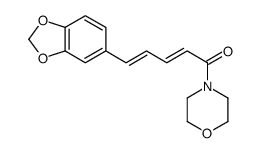 (2E,4E)-5-(1,3-benzodioxol-5-yl)-1-morpholin-4-ylpenta-2,4-dien-1-one结构式