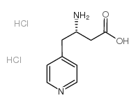 (S)-3-氨基-4-(4-吡啶基)丁酸二盐酸盐结构式