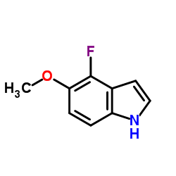 4-氟-5-甲氧基-1H-吲哚结构式