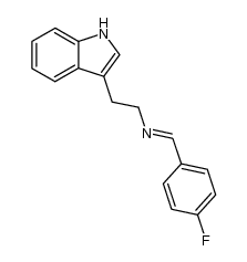 N-(4-fluorobenzylidene)-2-(1H-indol-3-yl)ethanamine结构式