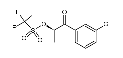(R)-1-(3-chlorophenyl)-1-oxopropan-2-yl trifluoromethanesulfonate结构式