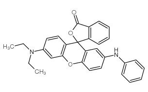 Spiro[isobenzofuran-1(3H),9'-[9H]xanthen]-3-one,6'-(diethylamino)-2'-(phenylamino)- structure