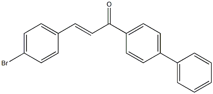 (E)-1-([1,1'-biphenyl]-4-yl)-3-(4-bromophenyl)prop-2-en-1-one Structure