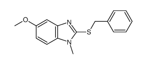 2-benzylsulfanyl-5-methoxy-1-methylbenzimidazole结构式