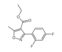 3-(2,4-difluoro-phenyl)-5-methyl-isoxazole-4-carboxylic acid ethyl ester结构式