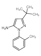 3-叔丁基-1-(2-甲基苯基)-1H-吡唑-5-胺结构式