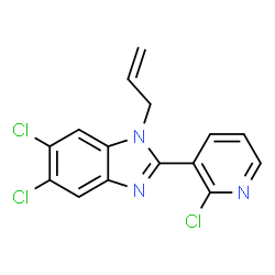 1-ALLYL-5,6-DICHLORO-2-(2-CHLORO-3-PYRIDINYL)-1H-1,3-BENZIMIDAZOLE结构式