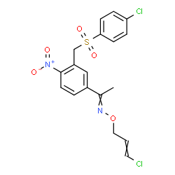 1-(3-([(4-CHLOROPHENYL)SULFONYL]METHYL)-4-NITROPHENYL)-1-ETHANONE O-(3-CHLORO-2-PROPENYL)OXIME Structure