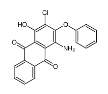 1-amino-3-chloro-4-hydroxy-2-phenoxyanthracene-9,10-dione Structure