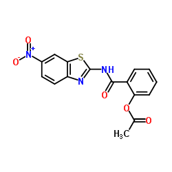 2-(acetyloxy)-N-(6-nitro-2-benzothiazolyl)-Benzamide结构式