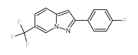2-(4-氟苯基)-6-(三氟甲基)吡唑并[1,5-a]吡啶结构式