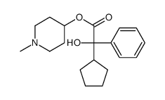 (1-methylpiperidin-4-yl) 2-cyclopentyl-2-hydroxy-2-phenylacetate结构式