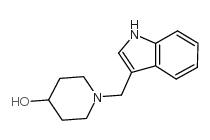 1-(1H-吲哚-3-基甲基)哌啶-4-醇结构式