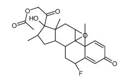 9β,11β-epoxy-6α-fluoro-17,21-dihydroxy-16α-methylpregna-1,4-diene-3,20-dione 21-acetate Structure