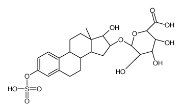 (2S,3S,4S,5R)-3,4,5-trihydroxy-6-[[(8R,9S,13S,14S,16R,17R)-17-hydroxy-13-methyl-3-sulfooxy-6,7,8,9,11,12,14,15,16,17-decahydrocyclopenta[a]phenanthren-16-yl]oxy]oxane-2-carboxylic acid Structure
