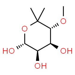 4-O-Methyl-5-C-methyl-6-deoxy-α-L-lyxo-hexopyranose Structure