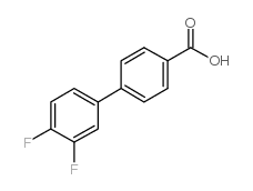 3',4'-二氟联苯-4-羧酸结构式