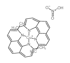 copper(1+),2,9-dimethyl-1,10-phenanthroline-1,10-diide,nitric acid Structure