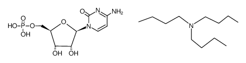 tributylamine ((2R,3S,4R,5R)-5-(4-amino-2-oxopyrimidin-1(2H)-yl)-3,4-dihydroxytetrahydrofuran-2-yl)methyl phosphate结构式