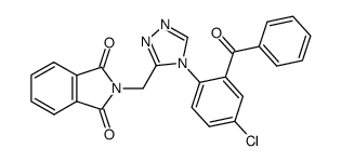 N-[4-(2-benzoyl-4-chloro-phenyl)-4H-[1,2,4]triazol-3-ylmethyl]-phthalimide结构式