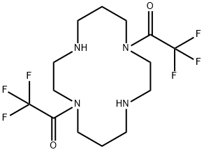 1,1'-(1,4,8,11-tetraazacyclotetradecane-1,8-diyl)bis(2,2,2-trifluoroethan-1-one) dihydrochloride structure