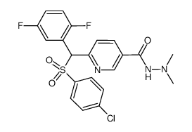 N',N'-dimethyl-6-[(4-chlorophenylsulfonyl)(2,5-difluorophenyl)methyl]nicotinic acid hydrazide Structure