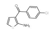 (2-氨基-3-噻吩)(4-氯苯基)甲酮结构式
