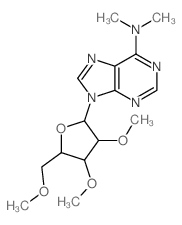 9-[3,4-dimethoxy-5-(methoxymethyl)oxolan-2-yl]-N,N-dimethyl-purin-6-amine结构式