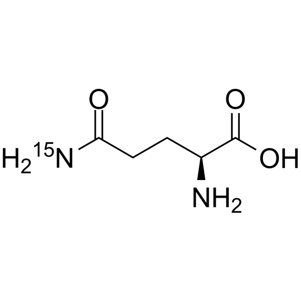 L-谷氨酸-酰胺-15N结构式