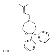4-(3-Methyl-but-2-enyl)-7,7-diphenyl-[1,4]oxazepane; hydrochloride Structure