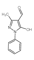 5-羟基-3-甲基-1-苯基-1H-吡唑-4-甲醛结构式