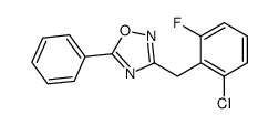 3-[(2-chloro-6-fluorophenyl)methyl]-5-phenyl-1,2,4-oxadiazole Structure
