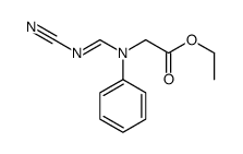 N-乙氧基羰基甲基-N-氰基-N-苯基甲酰胺结构式