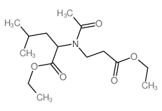 Leucine, N-acetyl-N-(2-carboxyethyl)-, diethyl ester, L-(8CI)结构式