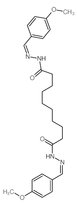 Decanedioic acid, 1,10-bis[2-[(4-methoxyphenyl)methylene]hydrazide] Structure