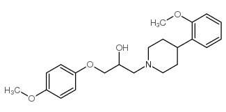 1-(4-甲氧基苯氧基)-3-[4-(2-甲氧基苯基)哌啶]-2-丙醇结构式