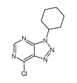 7-chloro-3-cyclohexyl-3H-[1,2,3]triazolo[4,5-d]pyrimidine结构式