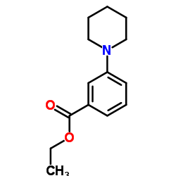 3-PIPERIDIN-1-YL-BENZOIC ACID ETHYL ESTER Structure