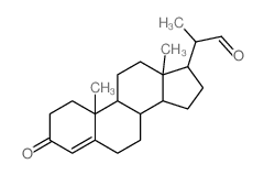 3-Keto-4-pregnene-20β-carboxaldehyde结构式