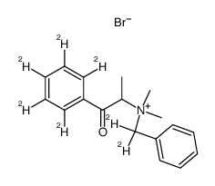 N-([α,α-(2)H2]benzyl)-N-(1-[(2)H5]benzoylethyl)-N,N-dimethylammonium bromide Structure