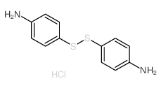 Benzenamine,4,4'-dithiobis-, hydrochloride (1:2) Structure