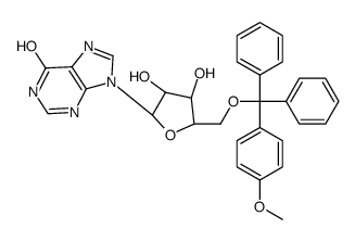 9-[(2R,3R,4S,5R)-3,4-dihydroxy-5-[[(4-methoxyphenyl)-diphenylmethoxy]methyl]oxolan-2-yl]-3H-purin-6-one结构式