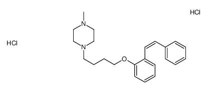 1-methyl-4-[4-[2-[(E)-2-phenylethenyl]phenoxy]butyl]piperazine,dihydrochloride结构式